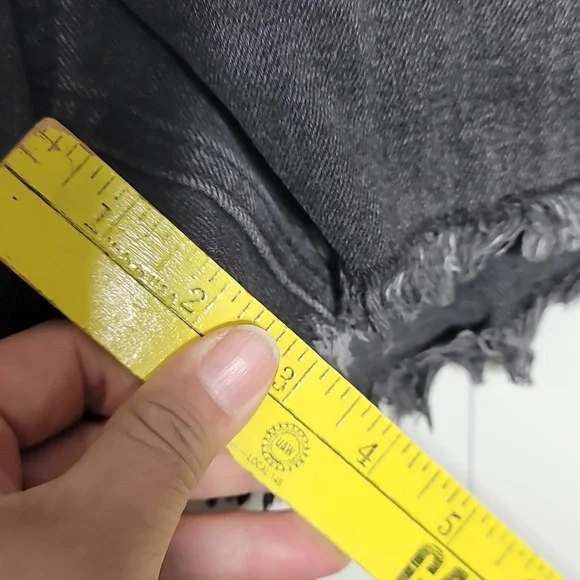 JBD Charcoal Black Distressed Jean Shorts - Picture 6 of 7